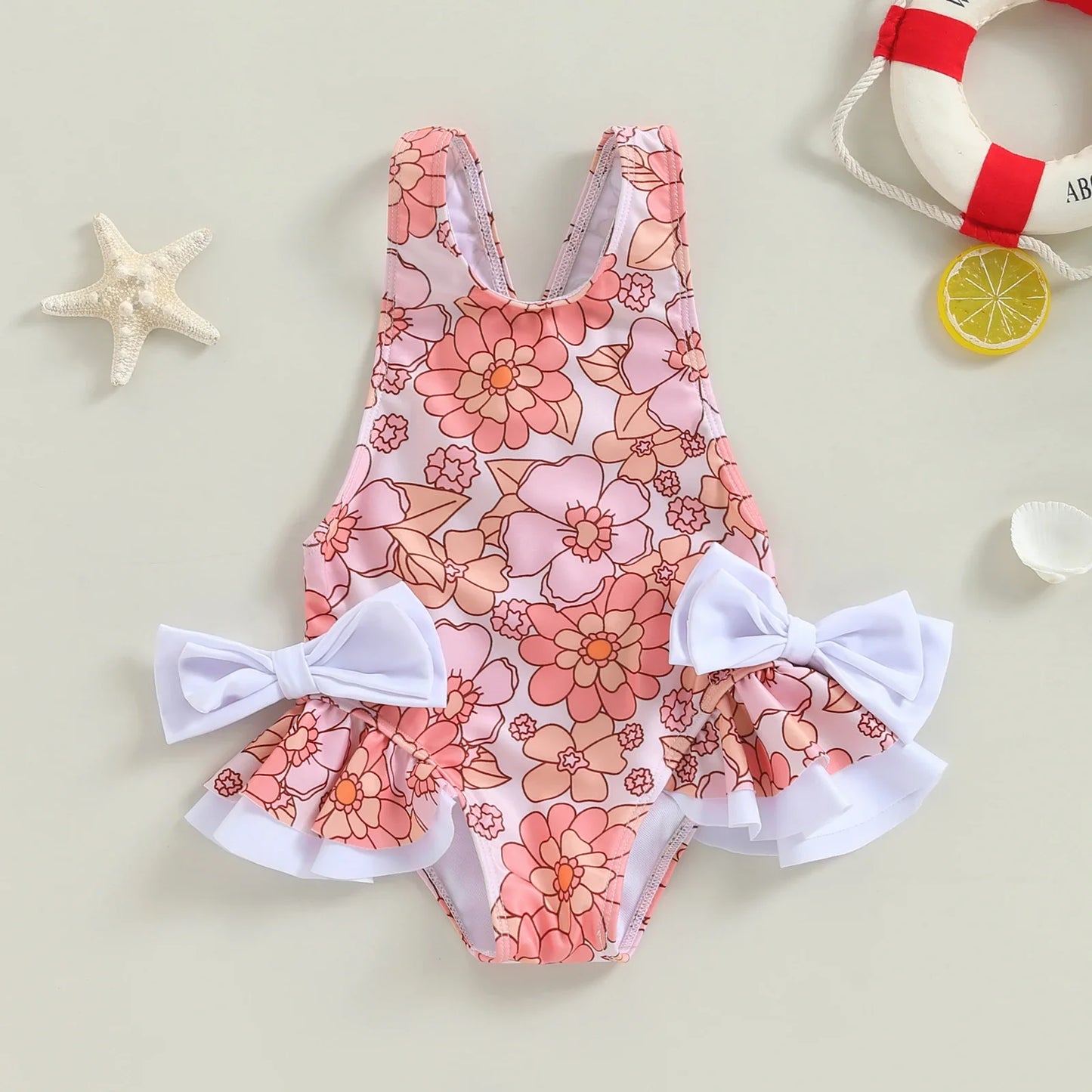 Baby Girl Floral Bathing Suit
