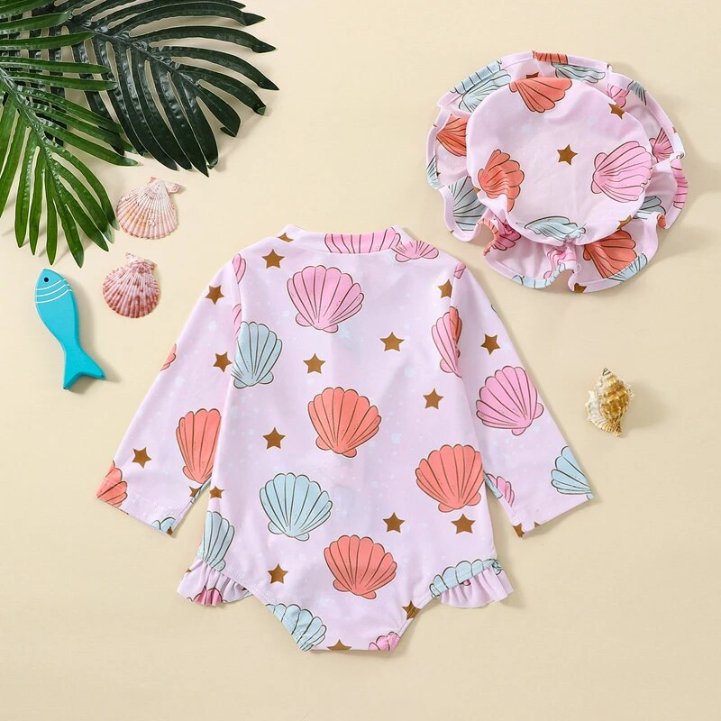 Baby Swimwear Rash Guard Floral Set