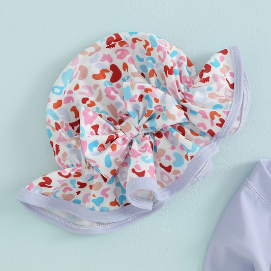 Floral Baby Swimsuit Rash Guard Set