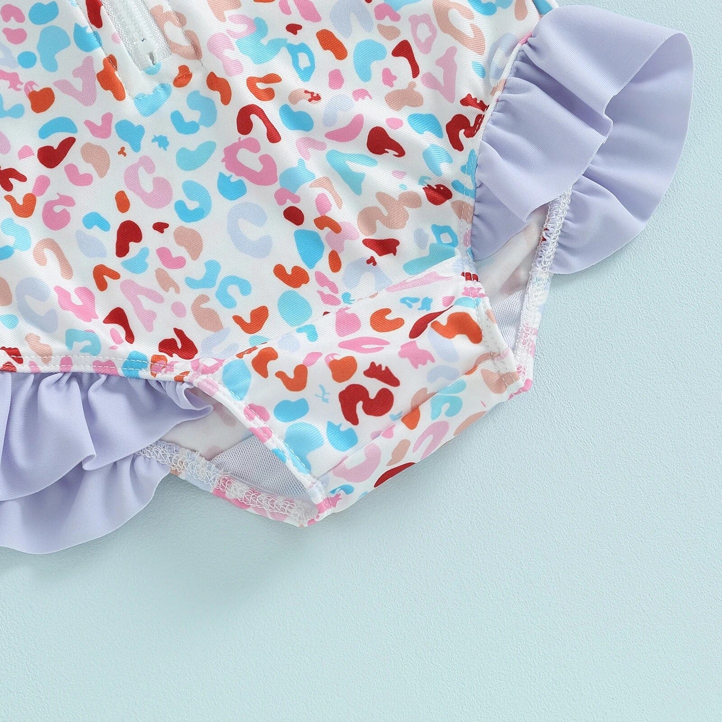 Floral Baby Swimsuit Rash Guard Set