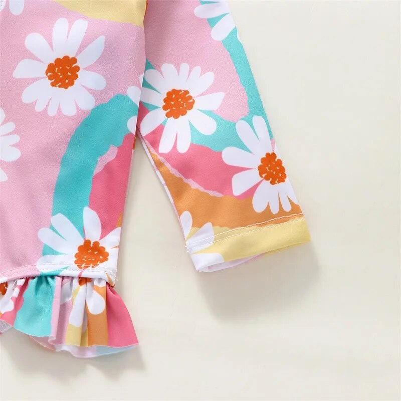 Rainbow Baby Swimwear Rash Guard Set