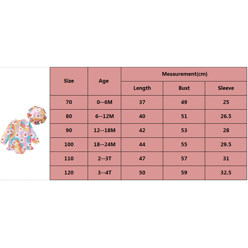 Rainbow Baby Swimwear Rash Guard Set